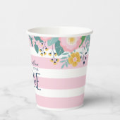 Unser kleiner Sonnenschein, Blume, rosa Streifen z Pappbecher (Links)