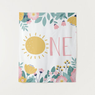 Unser kleiner Sonnenschein Boho Floral EINS Wandteppich