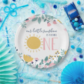 Unser kleiner Sonnenschein boho Floral Geburtstag Pappteller (Party)