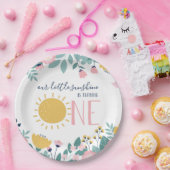 Unser kleiner Sonnenschein boho Floral Geburtstag Pappteller (Party)