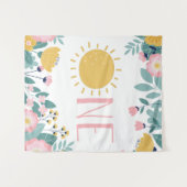 Unser kleiner Sonnenschein Boho Floral ONE Wandteppich (Vorderseite (Horizontal))