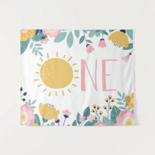 Unser kleiner Sonnenschein Boho Floral ONE Wandteppich