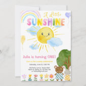 Unser kleiner Sonnenschein Boho Rainbow zum ersten Einladung (Vorderseite)