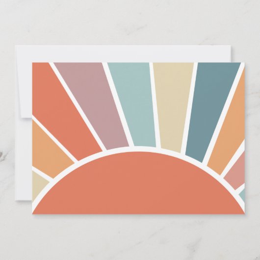 Unser kleiner Sonnenschein dreht einen 1. Geburtst Einladung (Rückseite)