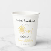 Unser kleiner Sonnenschein dreht einen Niedliche G Pappbecher (Rückseite)