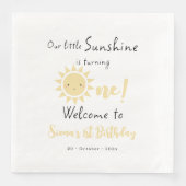 Unser kleiner Sonnenschein dreht einen Niedliche G Serviette (Vorderseite)