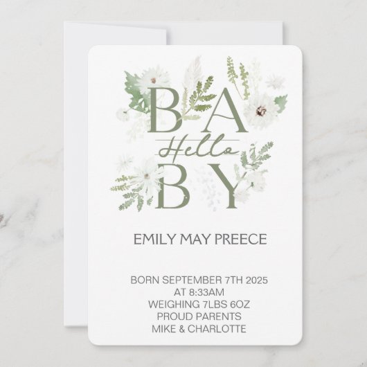 Unser kleiner Sonnenschein Einladung (Vorderseite)