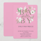 Unser kleiner Sonnenschein Einladung (Vorne/Hinten)