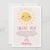 Unser kleiner Sonnenschein Geburtstag Dankeschön K Einladung (Vorderseite)
