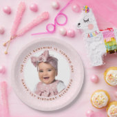 Unser kleiner Sonnenschein ist ein Foto eines Mädc Pappteller (Party)