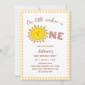 Unser kleiner Sonnenschein ist ein Kindergeburtsta Einladung (Vorderseite)