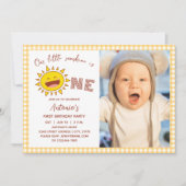 Unser kleiner Sonnenschein ist ein Niedliches Gebu Einladung (Vorderseite)