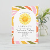 Unser kleiner Sonnenschein macht eine Sonne am 1. Einladung (Stehend Vorderseite)