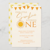 Unser kleiner Sonnenschein macht einen Einladung (Vorne/Hinten)