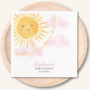 Unser kleiner Sonnenschein Mädchen Baby-Party Serviette
