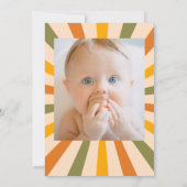 Unser kleiner Sonnenschein Retro Minimal 1. Geburt Einladung (Rückseite)