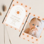 Unser kleiner Sonnenschein Retro Minimal 1. Geburt Einladung