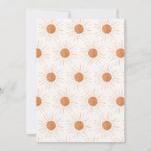 Unser kleiner Sonnenschein Retro Minimal 1. Geburt Einladung (Rückseite)