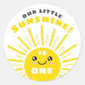 Unser kleiner Sonnenschein Runder Aufkleber (Vorderseite)