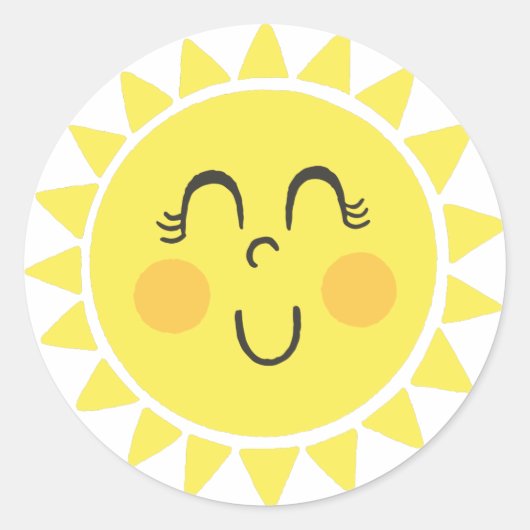 Unser kleiner Sonnenschein Runder Aufkleber (Vorderseite)