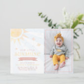 Unser kleiner Sonnenschein-Schmetterling zum Gebur Einladung (Stehend Vorderseite)