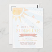 Unser kleiner Sonnenschein-Schmetterling zum Gebur Postkarte (Vorne/Hinten)