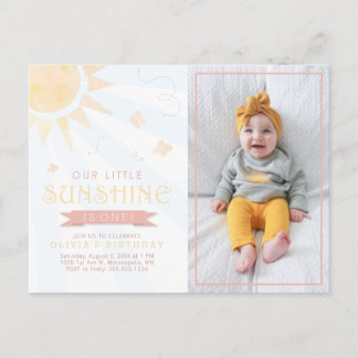 Unser kleiner Sonnenschein-Schmetterling zum Gebur Postkarte