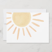 Unser kleiner Sonnenschein wird EINS 1. Geburtstag Einladung (Rückseite)