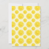 Unser kleiner Sonnenschein zum ersten Geburtstag l Einladung (Rückseite)