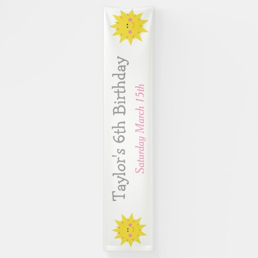 Unser kleiner Sonnenschein zum Geburtstag Banner (Vertikal)