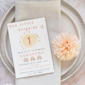 Unser kleiner Sonnenschein zum Geburtstag Einladung