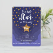 Unser kleiner Star macht einen 1. Geburtstag Einladung (Stehend Vorderseite)