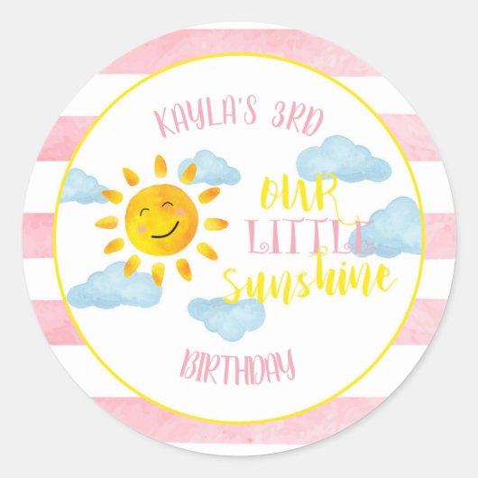 Unser kleiner Sunshine-Liebesaufkleber Runder Aufkleber (Vorderseite)