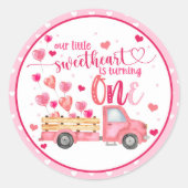 Unser kleiner Süße dreht einen Aufkleber (Vorderseite)