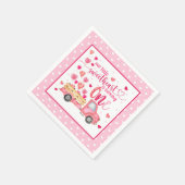 Unser kleiner Süße dreht sich um einen Napkin Serviette (Ecke)