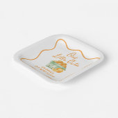 Unser kleiner Süsse-Orange-Geburtstag Pappteller (Gewinkelt)