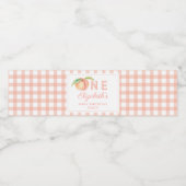 Unser kleiner süßer Pfirsich ist ein Baby erster G Wasserflaschenetikett (Einzelnes Label)