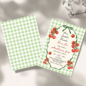 Unser kleiner Tomato Red Gingham wird zwei Jahre a Einladung