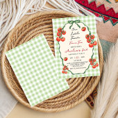 Unser kleiner Tomato Red Gingham wird zwei Jahre a Einladung