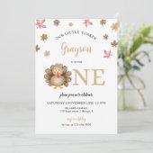 Unser kleiner Türkei Fall Erntedank 1. Geburtstag Einladung (Stehend Vorderseite)