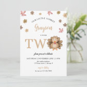 Unser kleiner Türkei Herbst Erntedank 2. Geburtsta Einladung (Stehend Vorderseite)