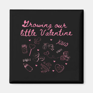 Unser kleiner Valentinstag Schwangerschaftsankündi Magnet