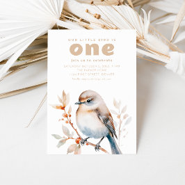 Unser kleiner Vogel macht einen 1. Geburtstag einl Einladung