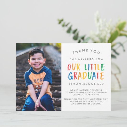 UNSER KLEINES ABBILD | ABSCHLUSS DANKE KARTE (Stehend Vorderseite)