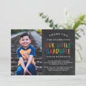 UNSER KLEINES ABBILD | CHALKBOARD ABSCHLUSS DANKESKARTE (Stehend Vorderseite)