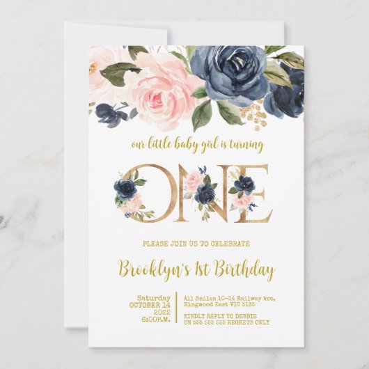 Unser kleines Baby Mädchen macht eine Einladung (Vorderseite)