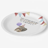 Unser kleines Biber 1. Geburtstag Party Pappteller (Schrägansicht)