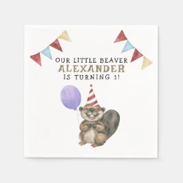 Unser kleines Biber 1. Geburtstag Party Serviette