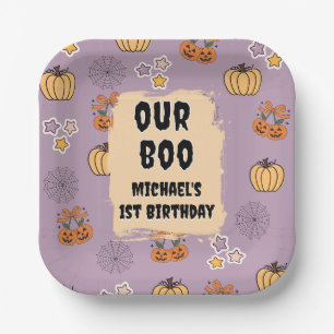 Unser kleines Boo 1. Geburtstag Halloween Vielen D Pappteller