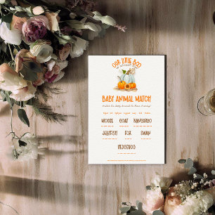 Unser kleines Boo Baby Shower Baby Animal Match Ga Begleitkarte